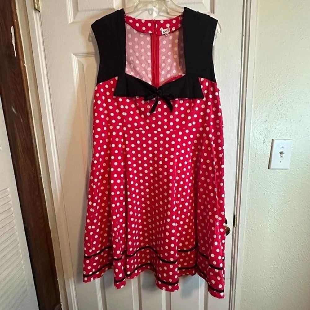 AYLI Red White POLKADOt Fit And Flare 1950 Glamorous RETRO Plus Size
